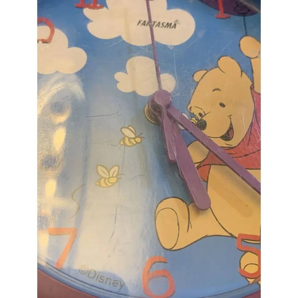 Vintage Fantasma Disney Winnie the Pooh Battery Wall Clock‎  90s